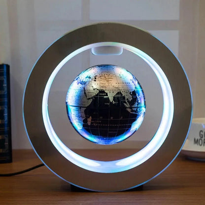 Floating Globe Levitating World Map Rotating