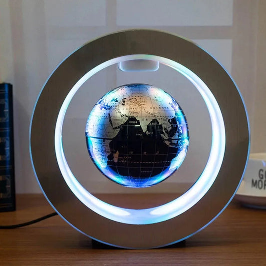 Floating Globe Levitating World Map Rotating