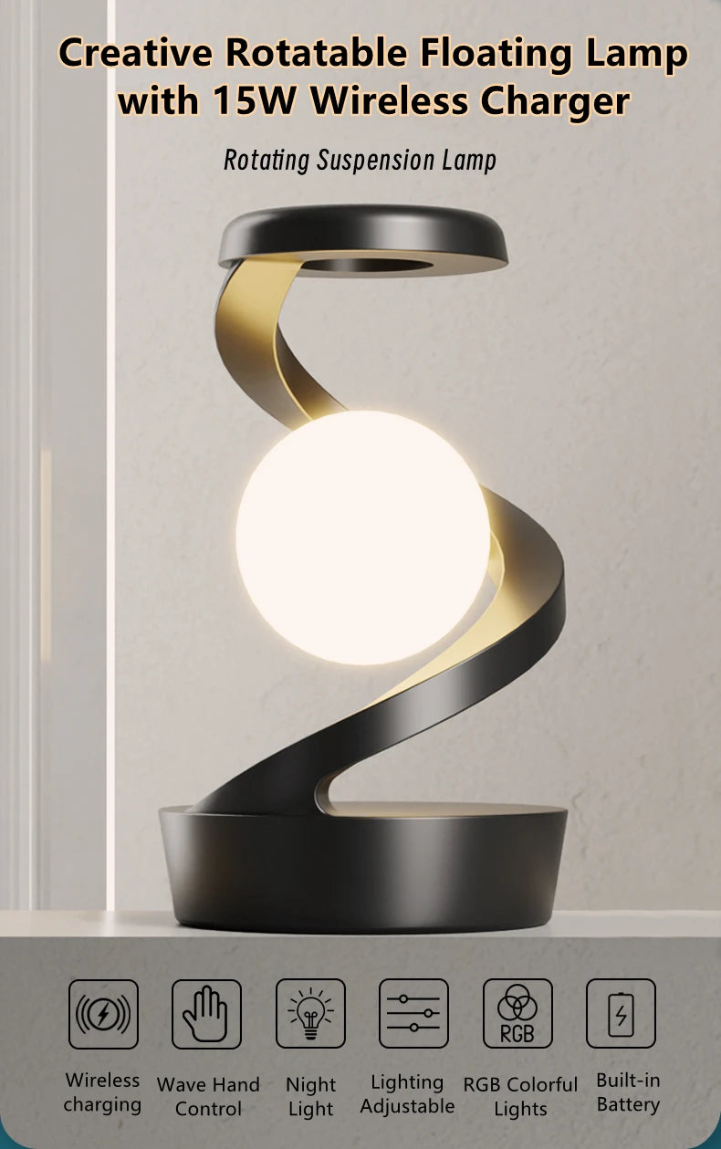 Portable Touch Lamp with Wireless Charger