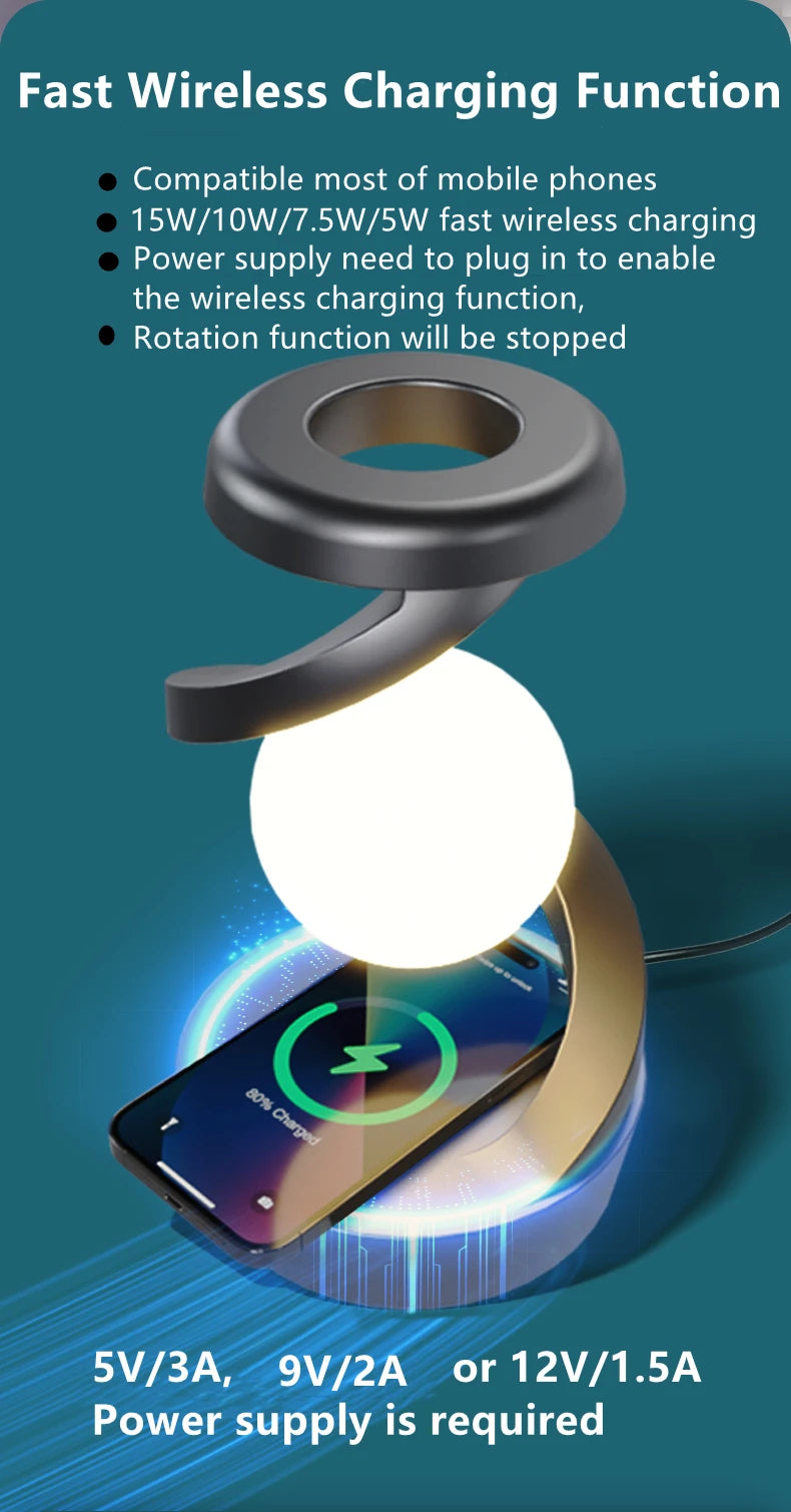 Portable Touch Lamp with Wireless Charger